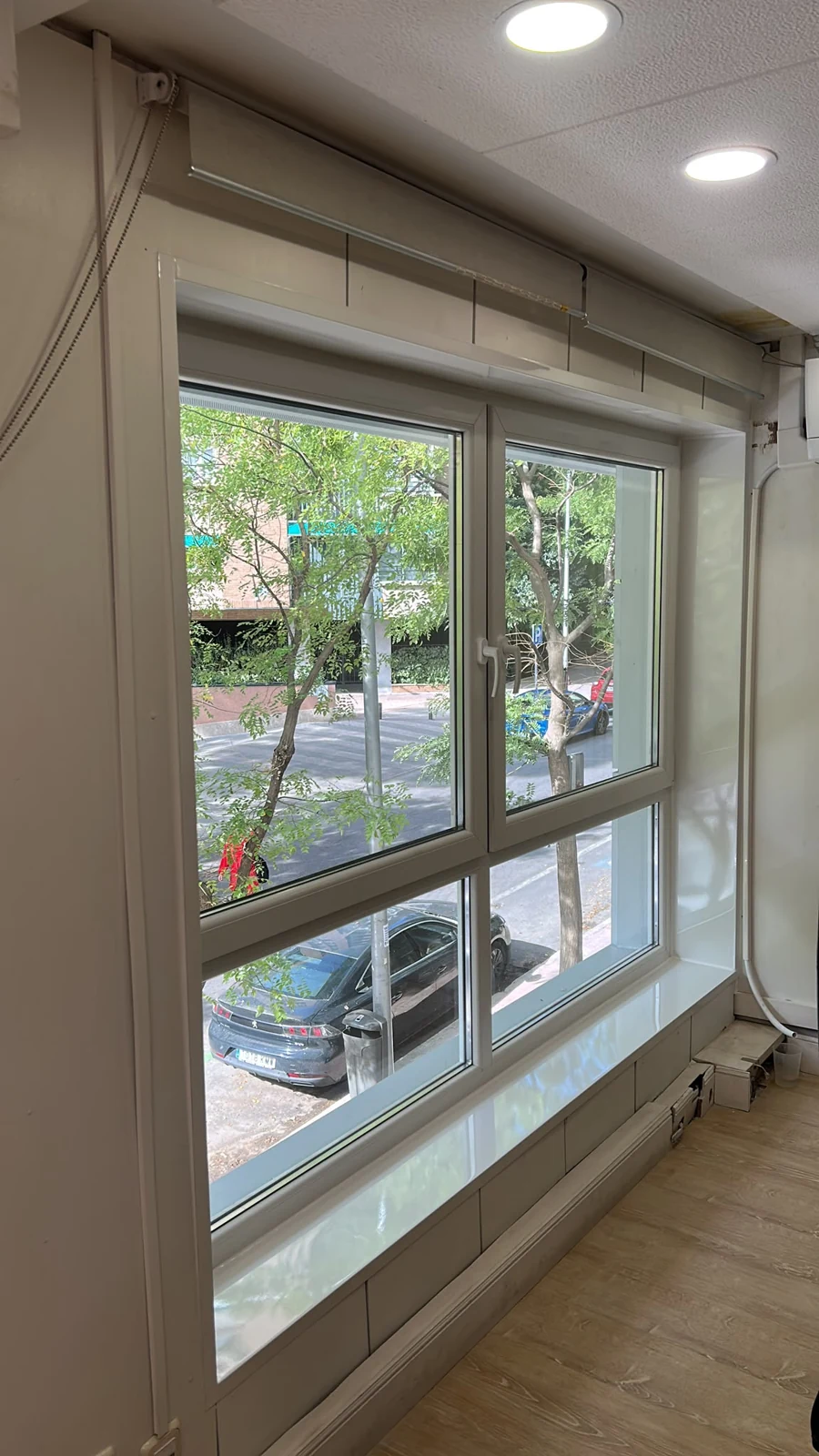 Ventanas en esquina vistas desde dentro